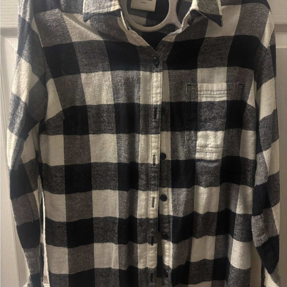 Dickies Black and White Checkered Casual Shirt